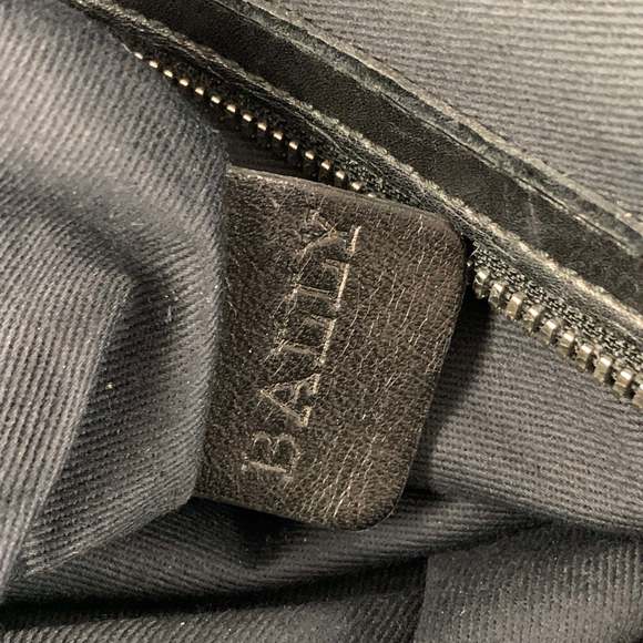 BALLY Black Leather Top Handles Tote Bag - Picture 9 of 11